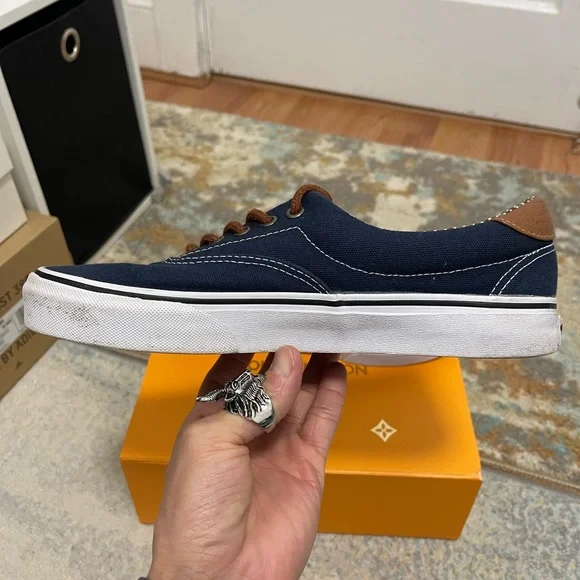 EUC Men’s Size 9 (Euro Sz 42) Vans Era 58 C& L Lace-up Sneakers In Navy/White - Picture 8 of 13